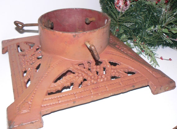 victorian cast iron christmas tree stand with holly by victorian cast iron christmas tree stand with holly by