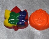 Recycled Crayons Fall Leaf and Pumpkin Shaped - Total 30 Crayons. Il_170x135