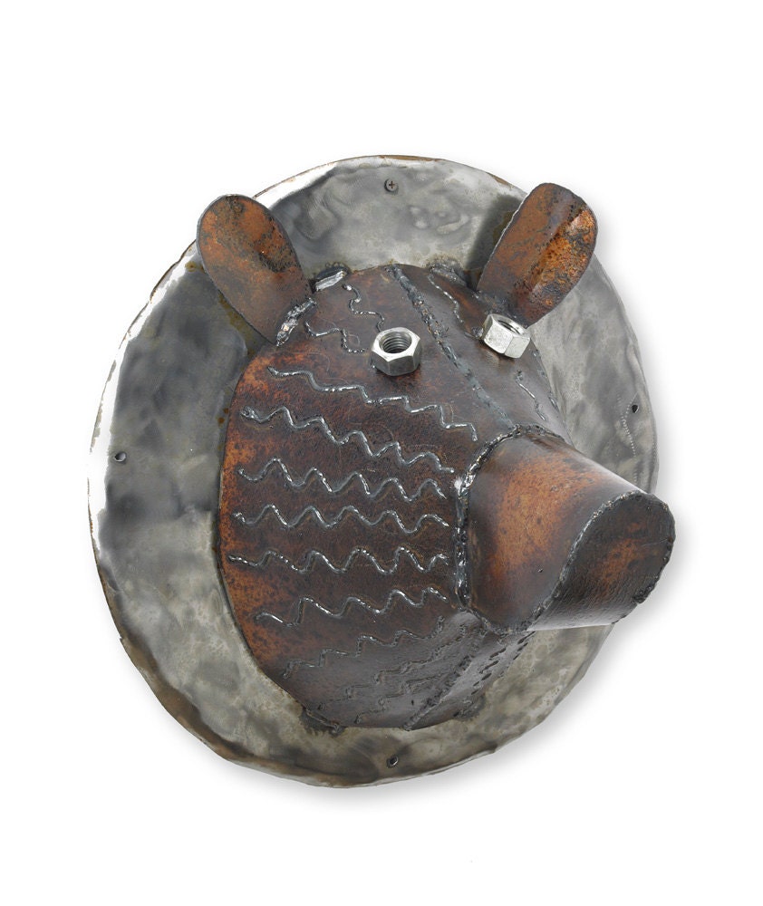 Bear Head Wall Sculpture Reclaimed Metal Wall Art Woodland