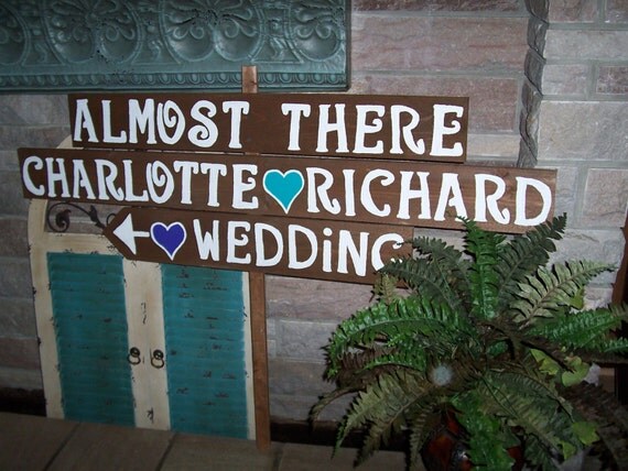 signs wood LARGE etsy  beach Signs wood rustic signs rustic   Stake Wedding painted 1