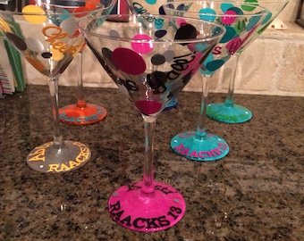 Hand Painted Personalized Martini Glass