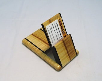 Business Card Case - Curly Maple with Ebony Trim