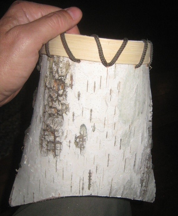 Natural birch bark berry basket.