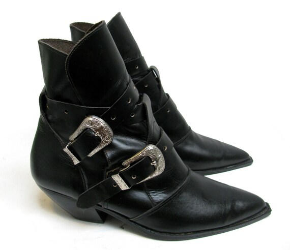 black western buckle boots