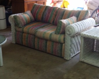 Vintage 5 PC Henry Link Rattan Furniture Grouping