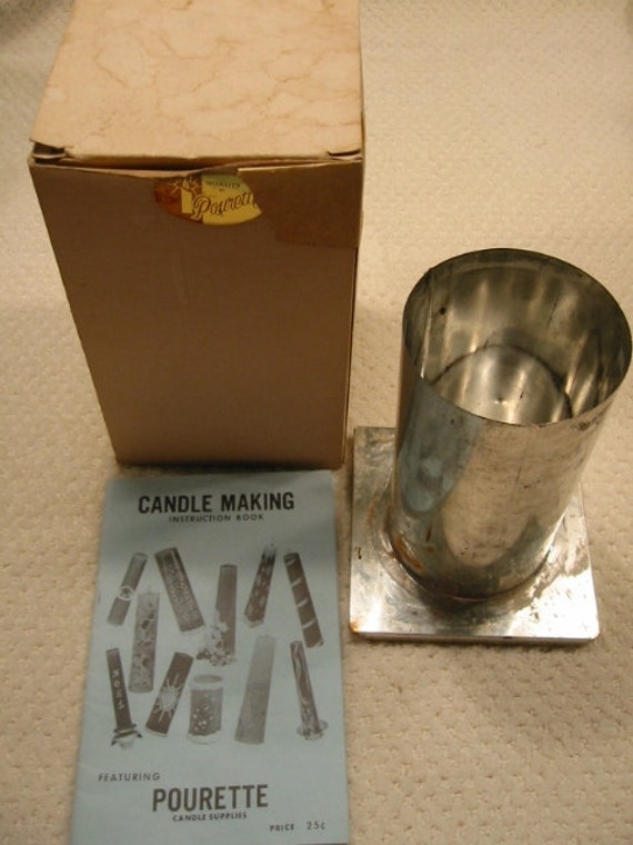 Items similar to vintage large round metal candle mold by Pourette