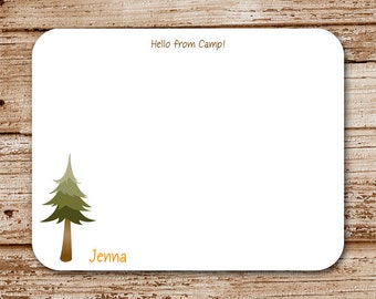 Set of 12 Pine Tree Note Cards, Notecards | Personalized Stationery 