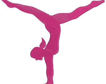 Gymnastics Embroidery Design - Instant Download