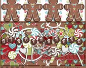 Sale Christmas Digital Paper Digital Scrapbook Kit Christmas Clipart Gingerbread Sweets Christmas Cards Gift Tags Wrap Candy Craft Supplies Il_170x135