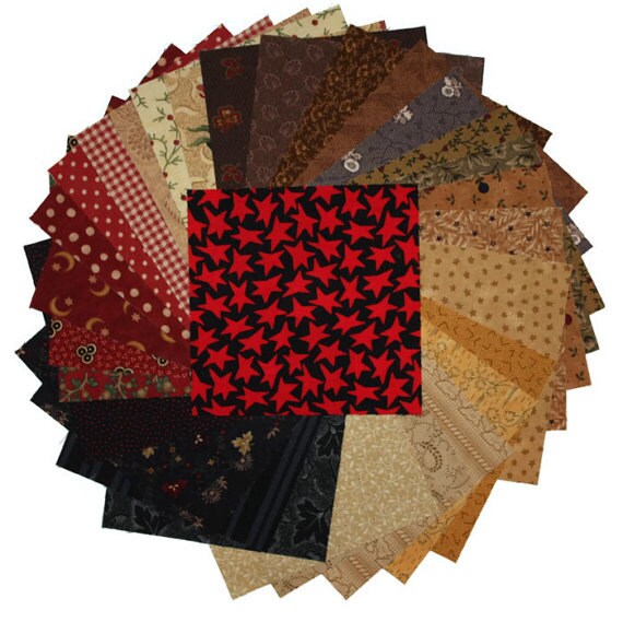 Civil War Era Repro Precut Quilting Fabric Squares Primitive