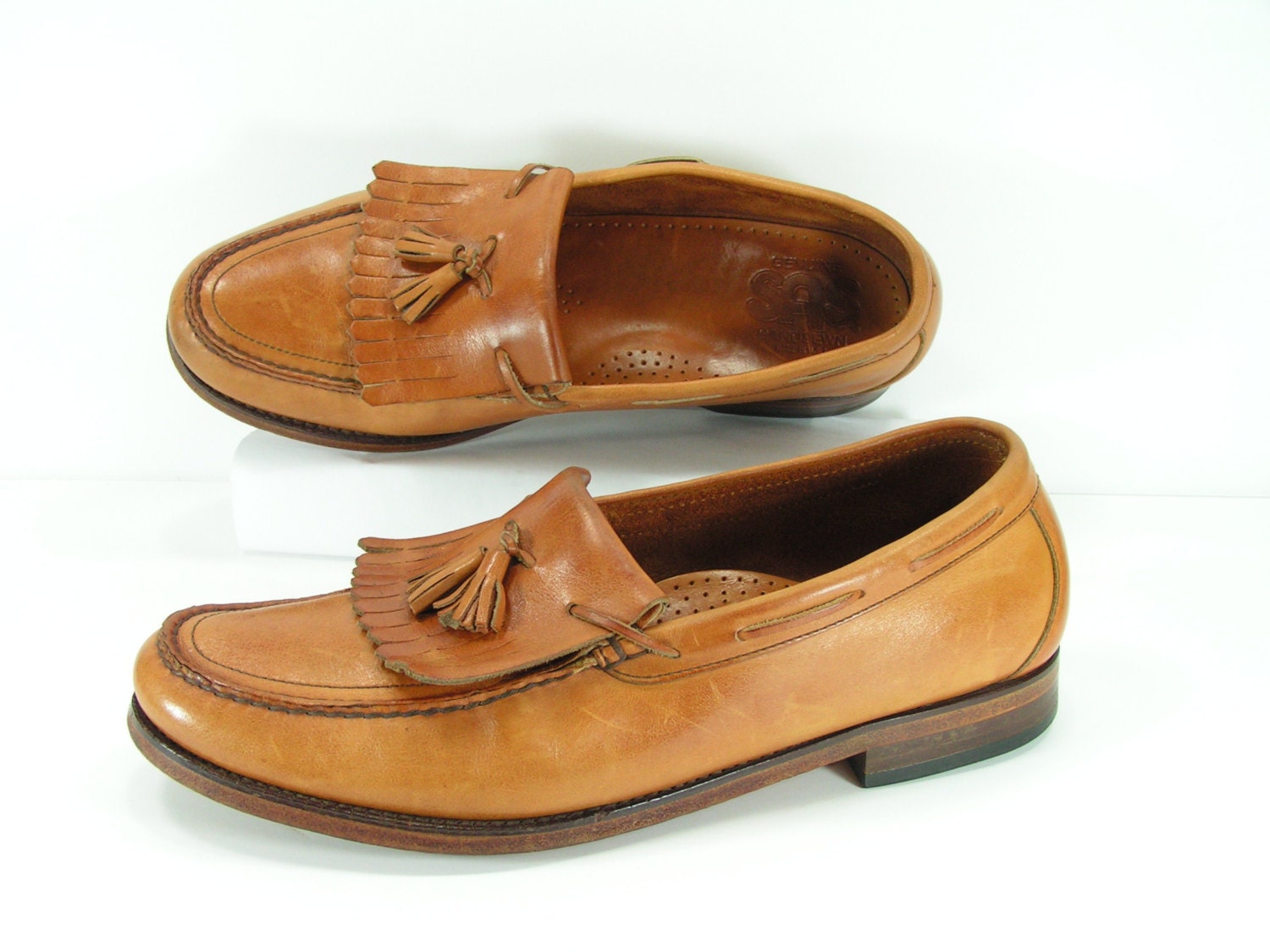 SAS shoes men's 11.5 D M brown tassel by vintageshoescloset