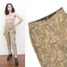 Vintage 60s Saks Fifth Ave High Waist Tapestry Cigarette Pants Riding Capri Pastel Large Glam Pin Up