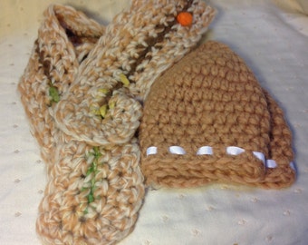 100% Wool Slouchy Hat Long Skinny Scarf Gift Set Tan White Orange Green Brown Free Shipping Free Gift Box