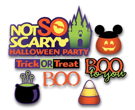 Download SVG/JPG/DXF Disney Halloween Scrapbook digital die cuts