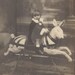 Boy Rides Giant Rabbit! French RPPC, circa 1905