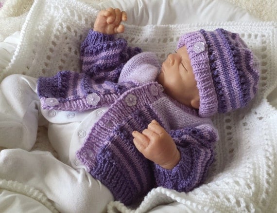 Baby Knitting Pattern - Boys, Girls or Reborn Dolls Digital Download PDF Knit...