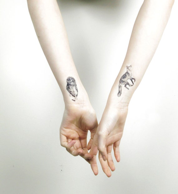 woodland animals temporary tattoos fox temporary tattoo woodland animals temporary tattoos fox temporary tattoo