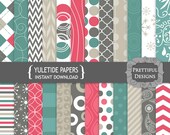 25% OFF SALE Digital Christmas Scrapbooking Papers - Yuletide Il_170x135