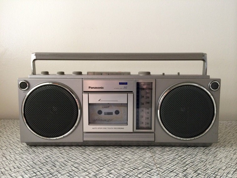 Vintage 80s Panasonic Boom Box Cassette Tape Player Portable 2486