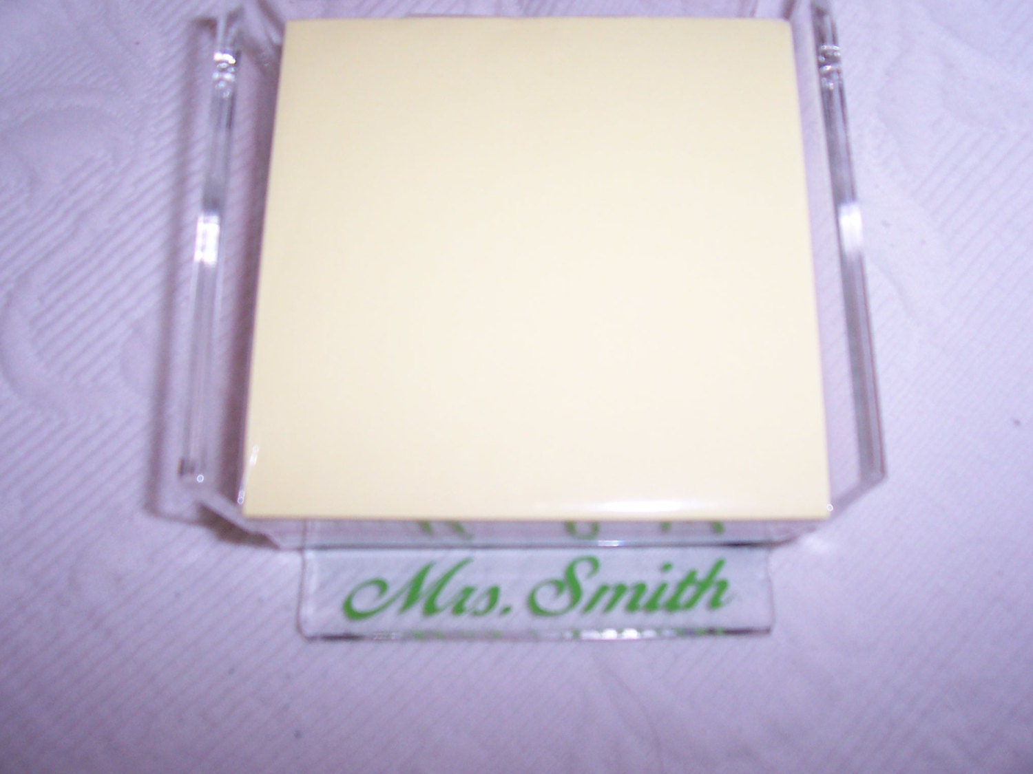 Personalized Acrylic Large Memo Pad Holder GIFT Wrapped