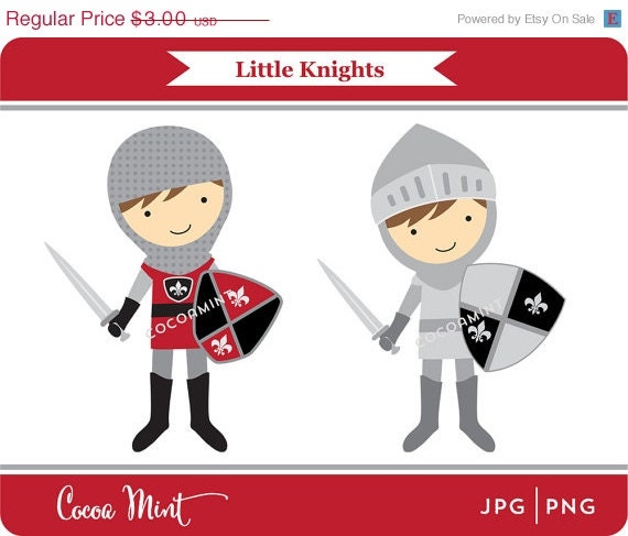 50% OFF SALE Little Knights Clip Art Il_570xn