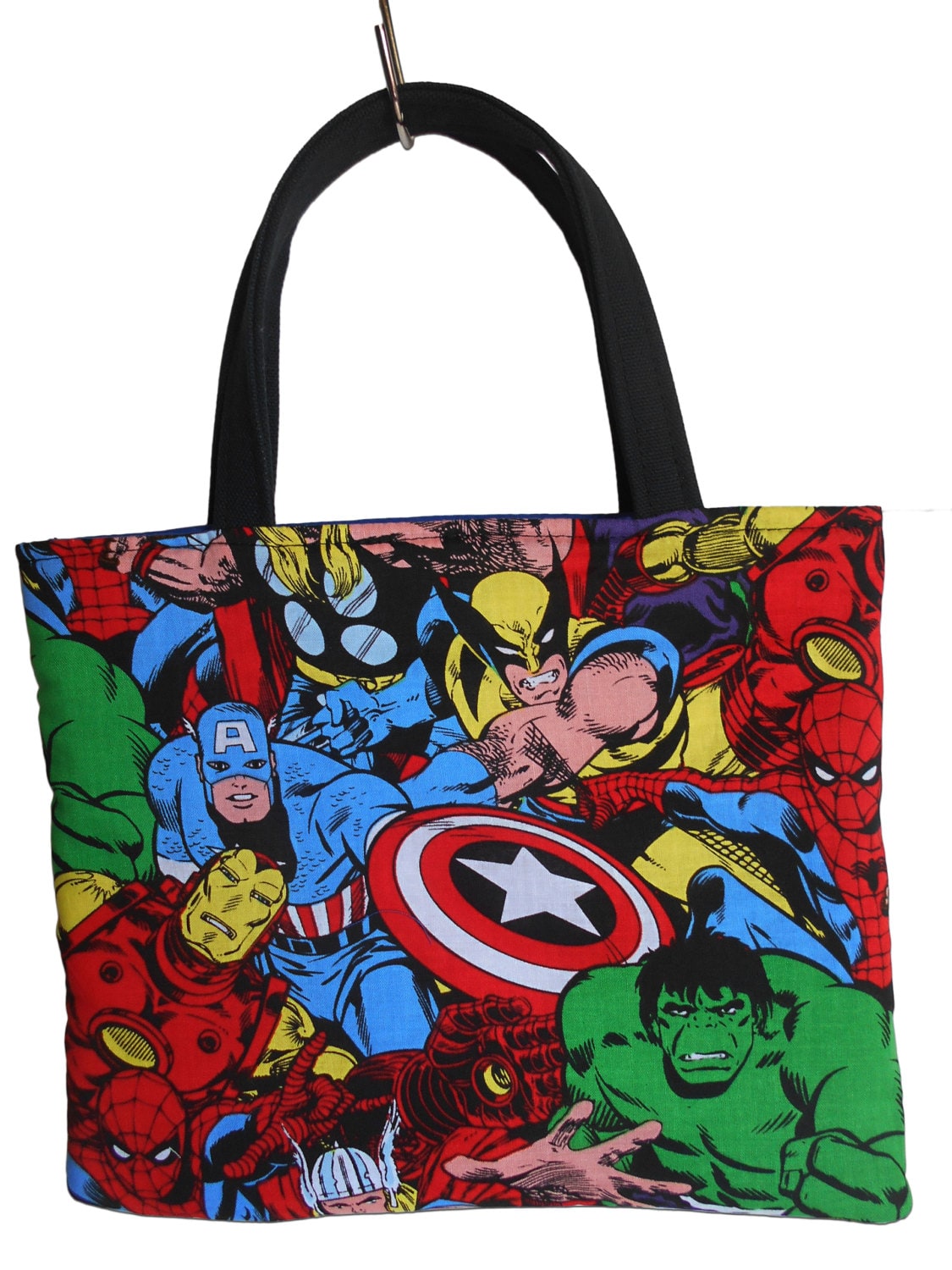 Marvel Heroes Kids Tote Bag // Captain America Thor Iron