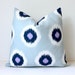 Navy Blue Purple white polka dots Decorative Designer Pillow Cover 18 Accent Cushion ikat lavender spots geometric circles