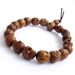 10mm x 8mm Jujube Wood Carved Skull Beaded Hand String Prayer Beads Tibet Buddhist Mala Bracelet  T2597