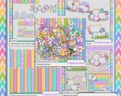 Baking Bunnies, and Easter and Spring themed Digital Scrapbooking BIG bundle, includes kit and 4 coordinating products Il_170x135