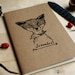 Scoundrel Fox Brown Lined Pocket Size Moleskine Notebook Journal Gocco Screenprint Camping Hiking Explore Outdoors Travel Adventure