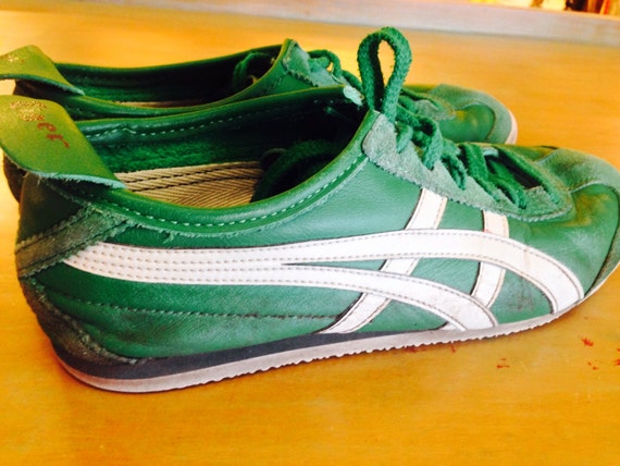 Tiger Tennis Shoes. Vintage Green Asics Tiger by VintageOnLime