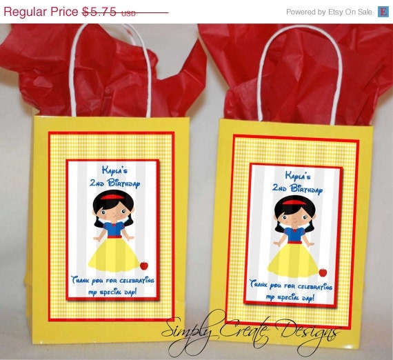 Princess Favor Tag 4x6 JPEG Digital File Personalized Il_570xn