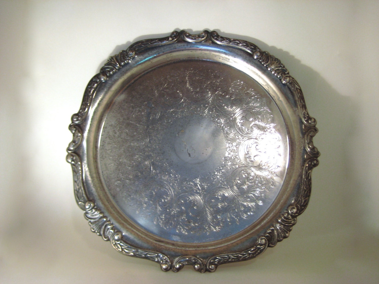 Ornate Silver Plated Tray – Sheridan – Haute Juice