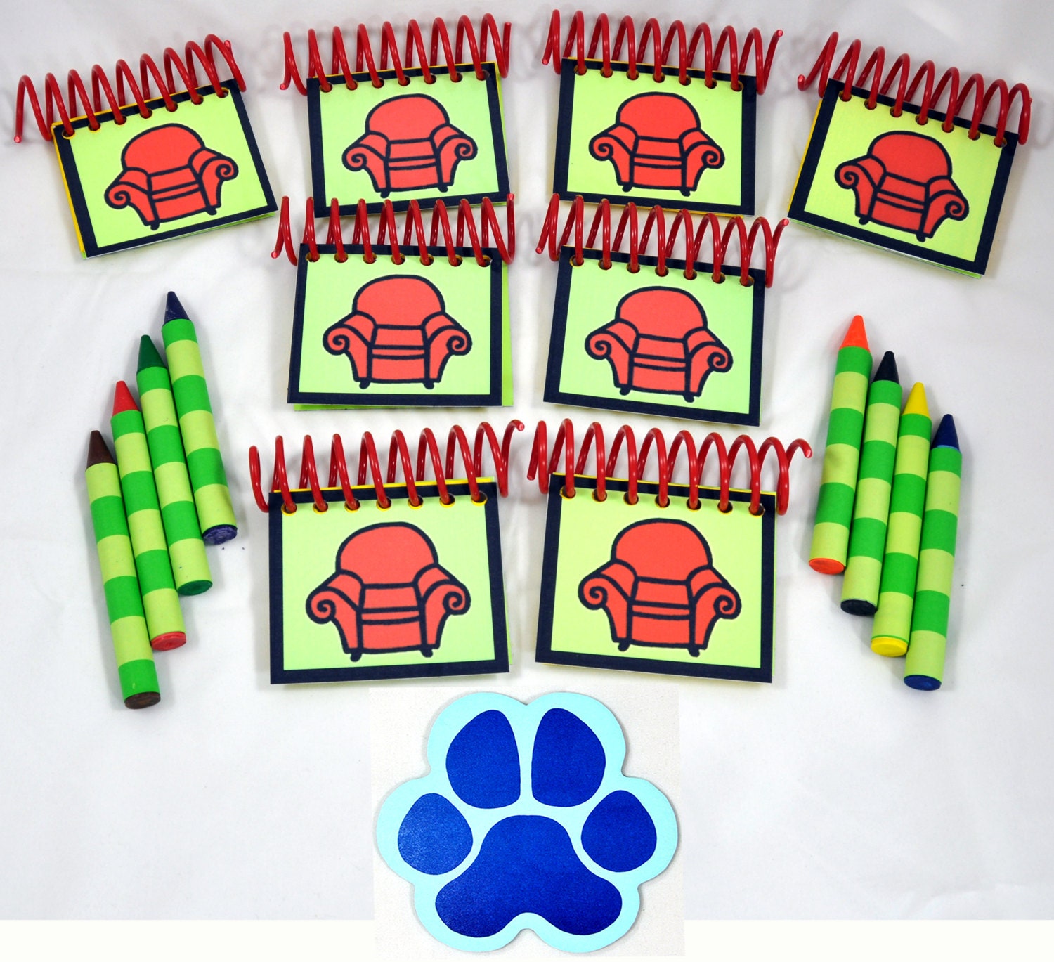 Blue's Clues Handy Dandy PARTY FAVORS Notebooks & Striped