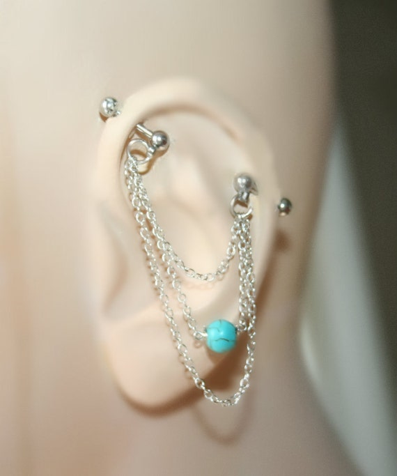 Industrial Barbell Ear PiercingDouble barsEarring by triballook