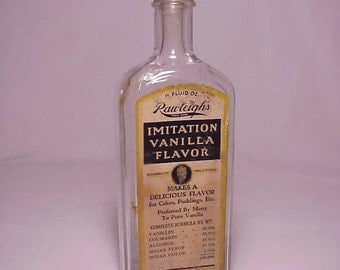 c1930s Rawleigh's Imitation Vanilla Flavor manufactured by The W. T. Rawleigh Company Freeport, Illinois, Screw Top Extract Bottle