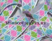 Easter basket gllitter damask on white 7/8" grosgrain ribbon Il_170x135