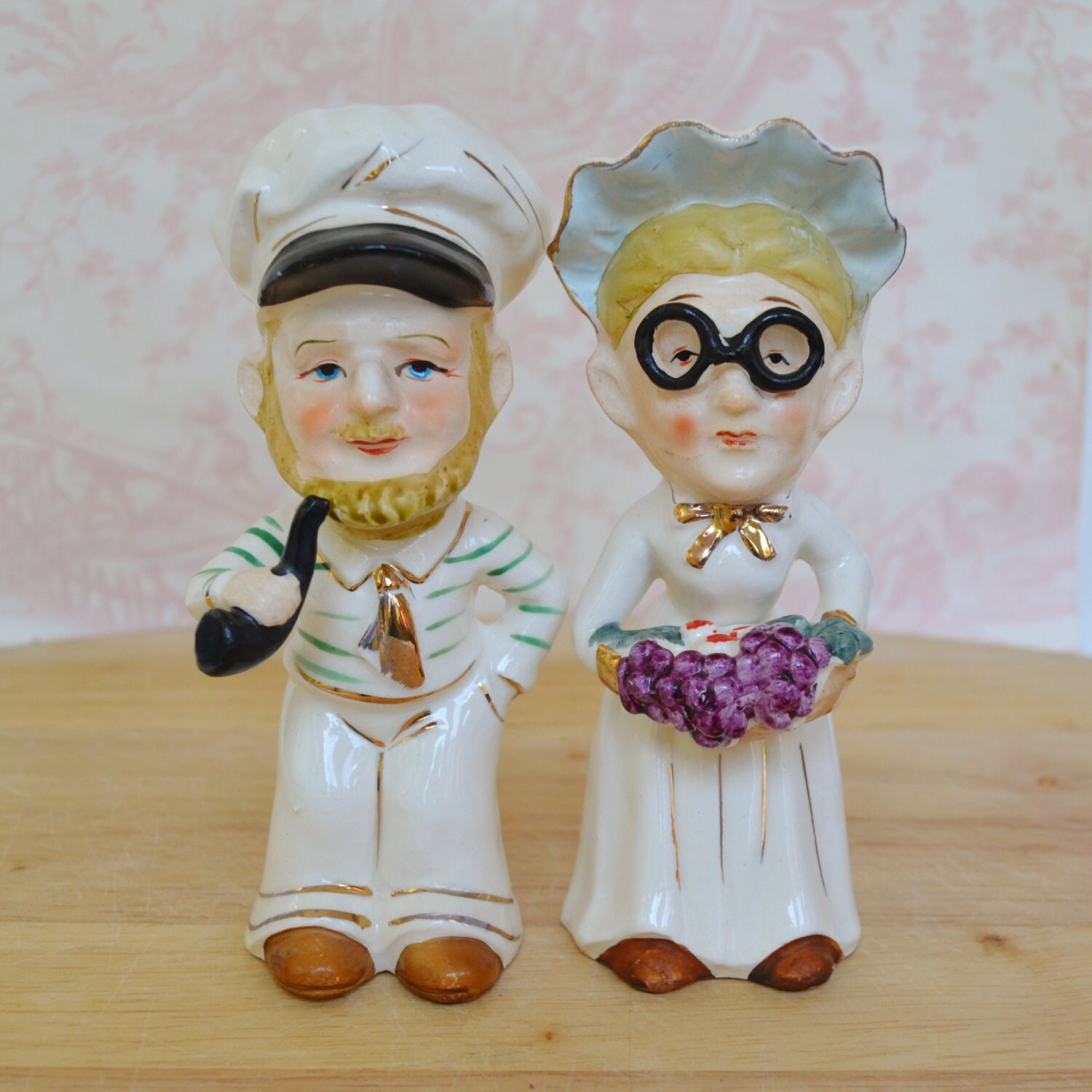 Vintage Sailor and Wife Salt and Pepper Shakers Haute Juice