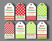 Printable Personalized Christmas Gift Tags - Chevron Polka Dot Christmas Gift Tag Il_170x135