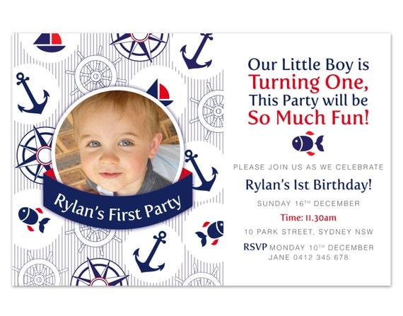 Printable Party Invitation - Nautical Il_570xn