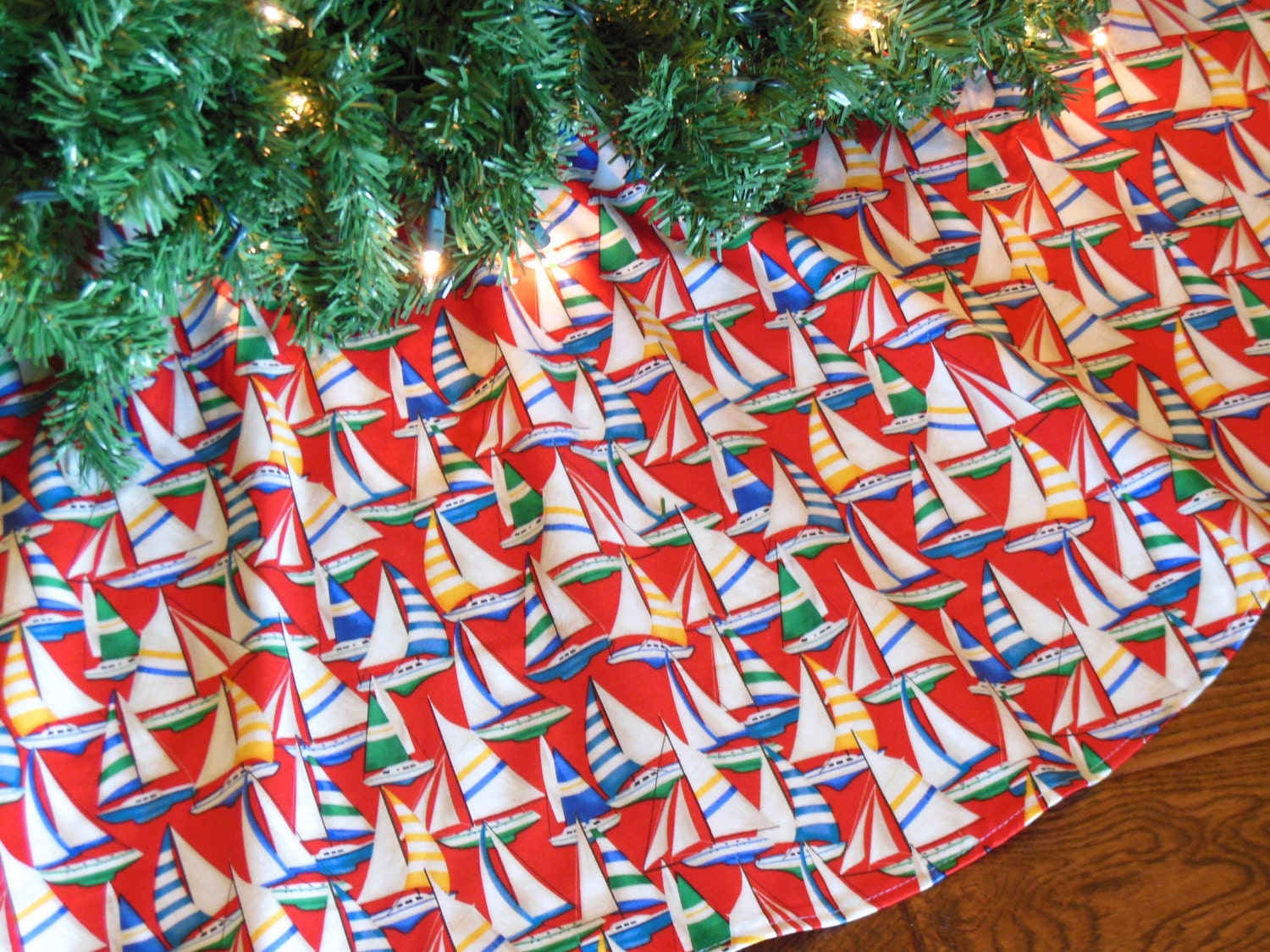 sail boat christmas tree skirt nautical tree by sail boat christmas tree skirt nautical tree by