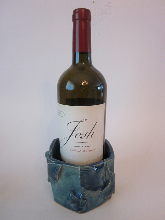 Wine chiller ceramic wine bottle holder handmade by Magiesceramics