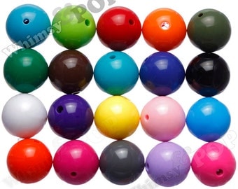 20mm - 100 PACK MIXED Color Gumball Beads, Bulk Gumball Beads, Wholesale Chunky Beads, Bubblegum Beads, Bubble Gum Bead, 20mm Bead, Bulk