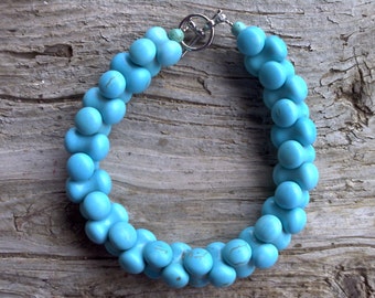 Chalk turquoise bracelet 8 1/4 inch