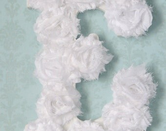 Shabby Chic Nursery Letters, Shabby Chic Nursery Decor, Rosette Nursery Letters, Baby Girl Nursery Letters, Nursery Rose decor