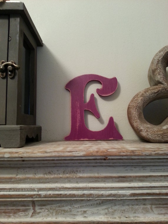 Decorative Wooden Wall Letter 'E' Any Colour