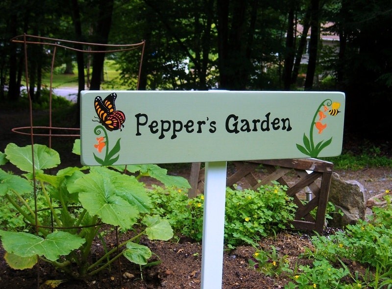 PERSONALIZED GARDEN SIGN with stake Garden Decor Custom made