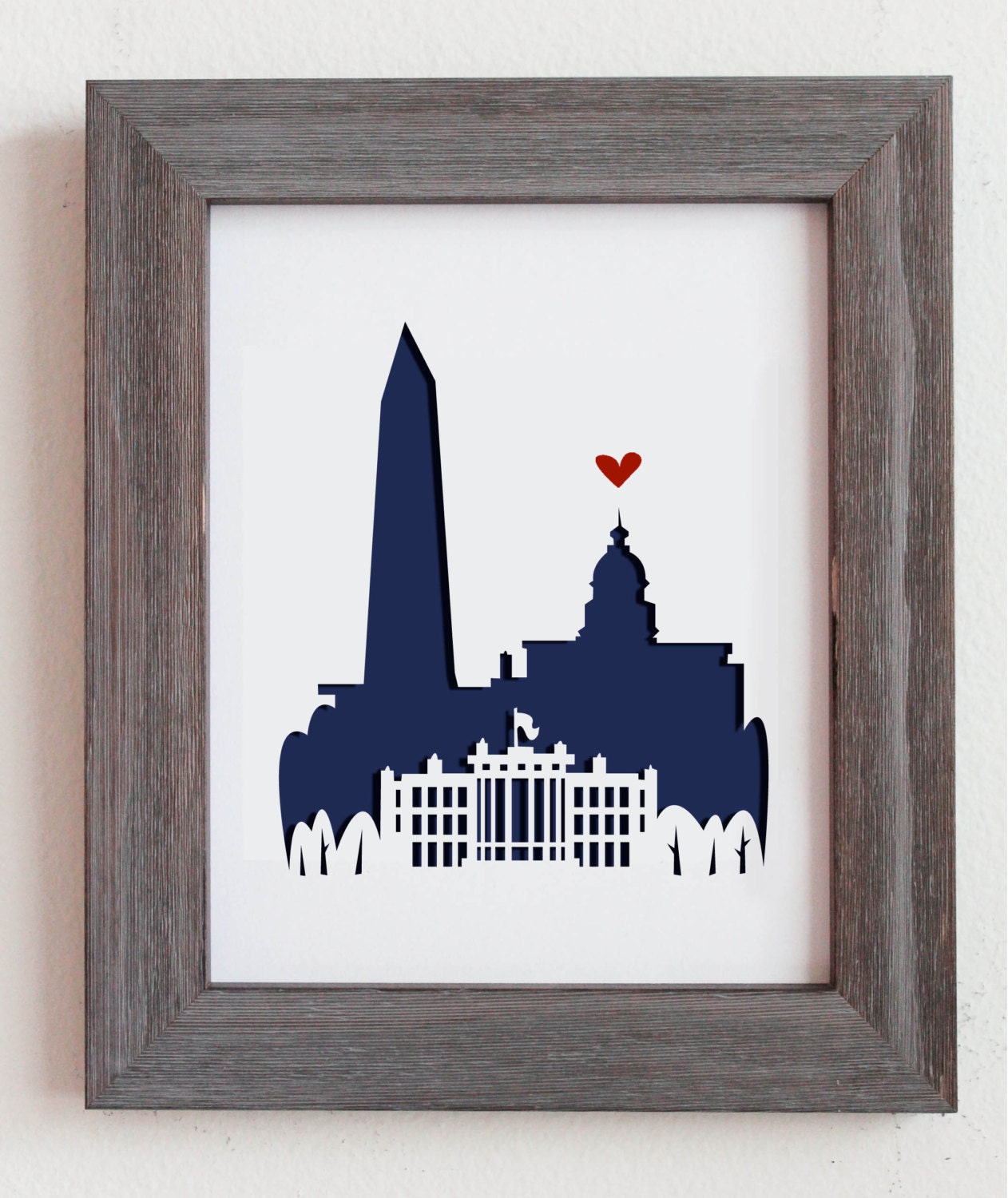 Washington DC. Personalized Gift or Wedding Gift