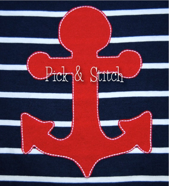 Anchor Nautical Applique Design Machine Embroidery INSTANT