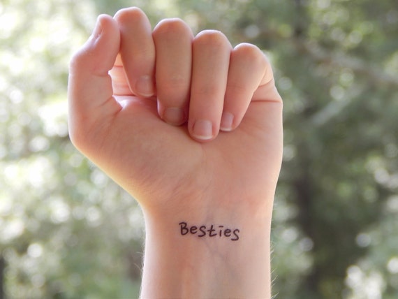 Temporary Tattoo Besties Best Friends Forever Friendship